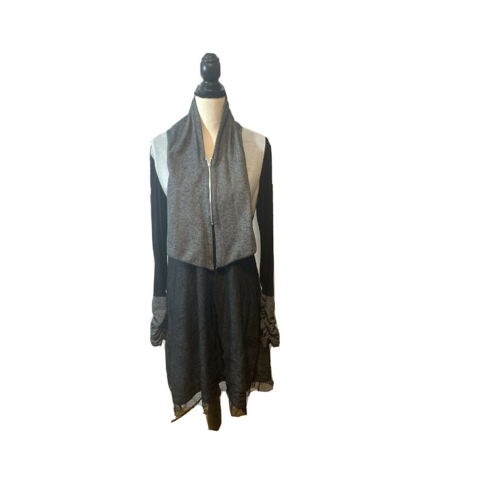 ME Dress Size Large Gray Multi Color Made In